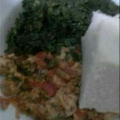 A picture of Fried eggs with vegges.