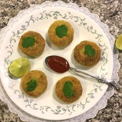 Matar Poha Cutlet A picture of Matar Poha Cutlet.