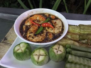 น้ำพริกกุ้งเสียบเจ สูตรปักษ์ใต้