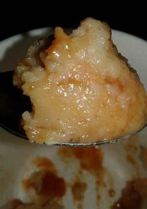 Una foto de Budín de pan con membrillo