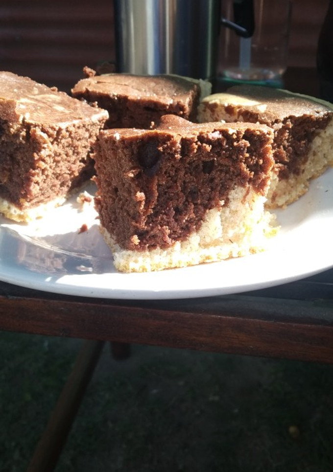 Una foto de Bizcochuelo marmolado sin huevos ni leche (Vegano🌱)
