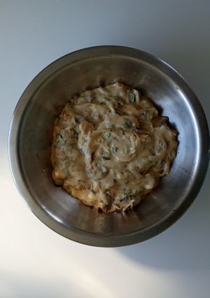 Una foto de Relleno de champiñones, cebolla caramelizada y queso azul