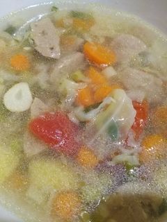 Foto resep Sayur Sup Bakso Rumahan