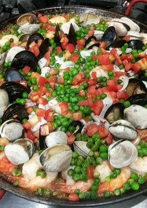 A picture of Paella with Fullblood Wagyu Beef Chorizo.