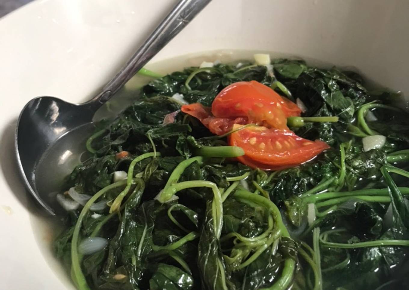 Sayur bayam bening mudah simple dan enak