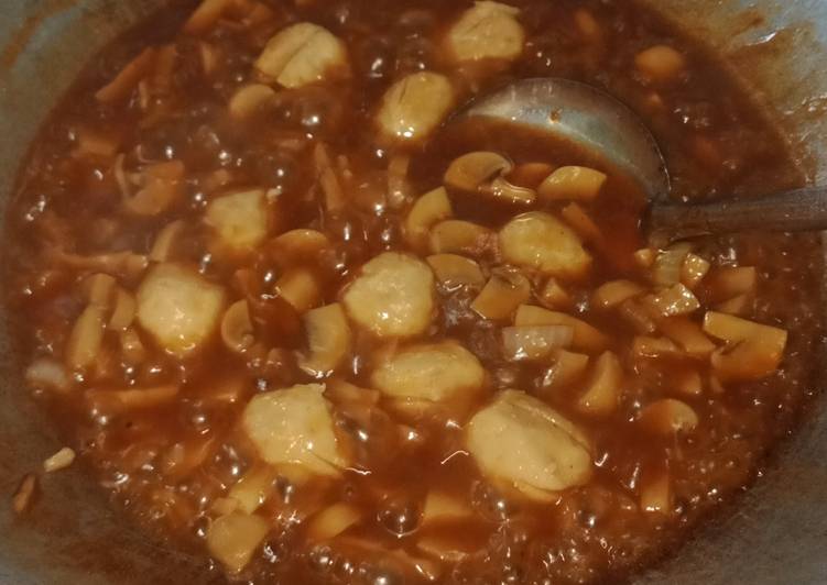Cara Gampang Menyiapkan Jamur Kancing Bakso Barbeque, Enak