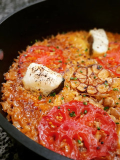 Una foto de Arroz al horno de bacalao