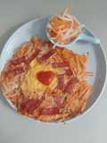 Sweat potato Rösti with Egg & Bacon