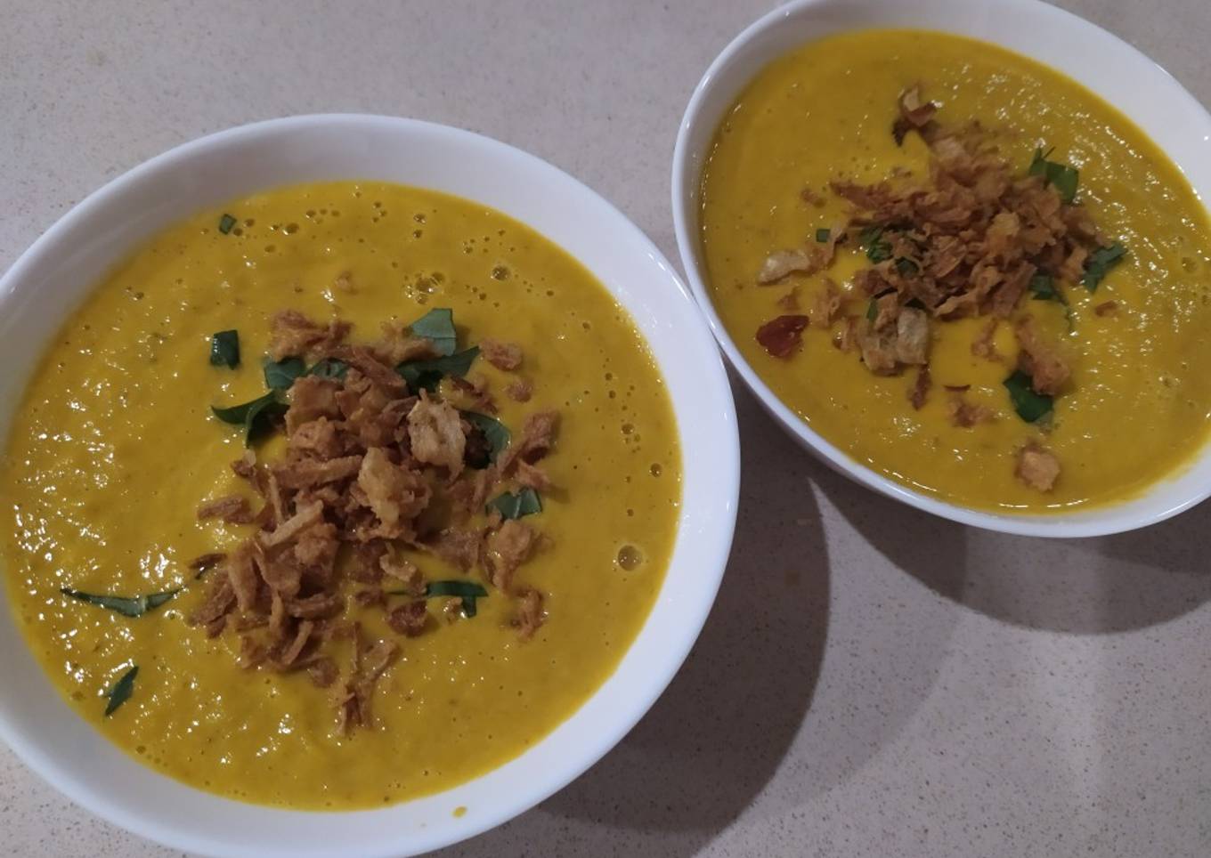 Crema de calabaza y puerro