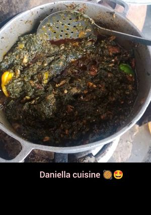 A picture of Sweet Potato Leaf Sauce.