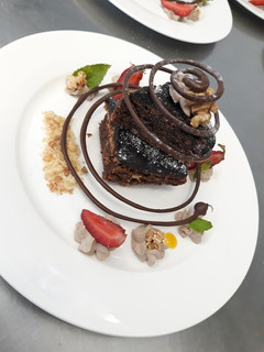 Una foto de Brownie de chocolate