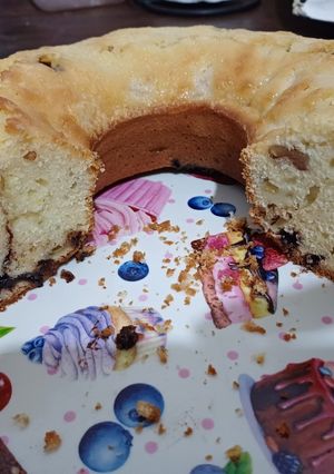 Una foto de Budín de manzana, chips de chocolate y nueces 💣