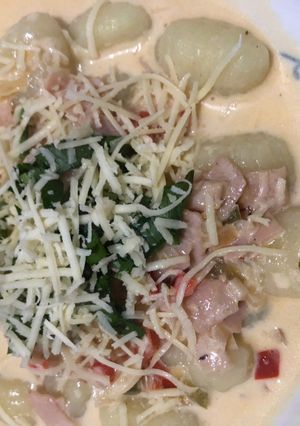 Una foto de Pasta con Salsa de queso