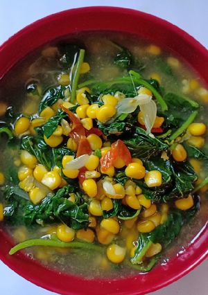 Foto resep Oseng Bayam dan Jagung
