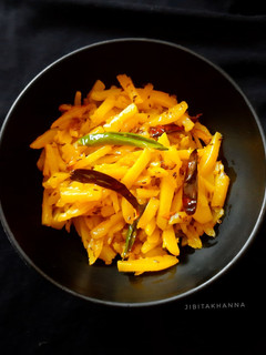 A picture of Jeera Aloo ki Sabji (No Garlic, No Onion).