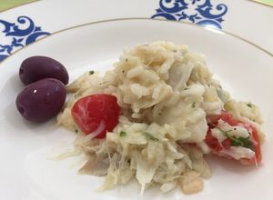 Foto de Risoto de bacalhau e tomates cereja