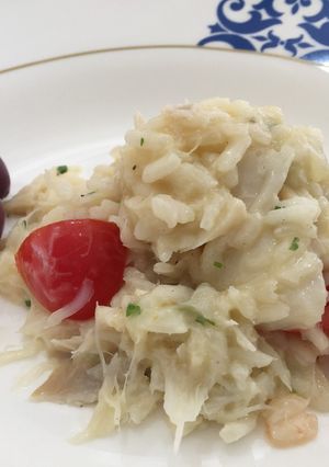 Foto de Risoto de bacalhau e tomates cereja
