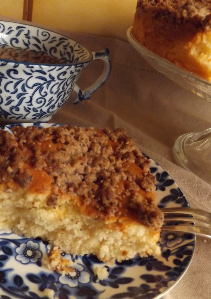 Una foto de Pastel de limón con cubierta crujiente (Streusel)