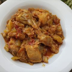 Lauki chicken curry A picture of Lauki chicken curry.