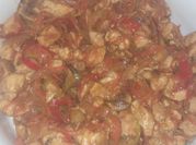Una foto de champignon pollo arroz