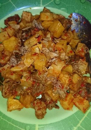 Foto resep Balado kentang ati ampela ayam