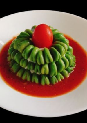صورة لوصفة فول أخضر مع بطاطا مهروسة (باقلاء خضراء)