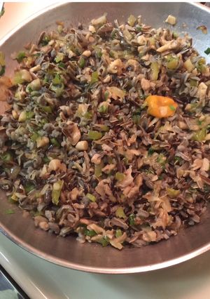 A picture of Oyster Mushrooms Fried Rice.