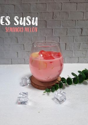 Foto resep Es Susu Semangka Melon