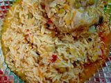 Guiso de arroz con pollo