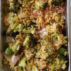 A picture of Broccoli mexican rice.