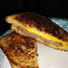 A picture of Grilled cheese cheeseburger.