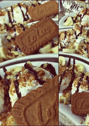 صورة لوصفة آيس كريم ببسكويت اللوتس😻🍦 سهلة جداً