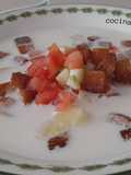 Sopa fría -gazpachuelo- con picadillo