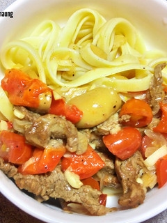 A picture of Beef Stroganoff Fettuccine.