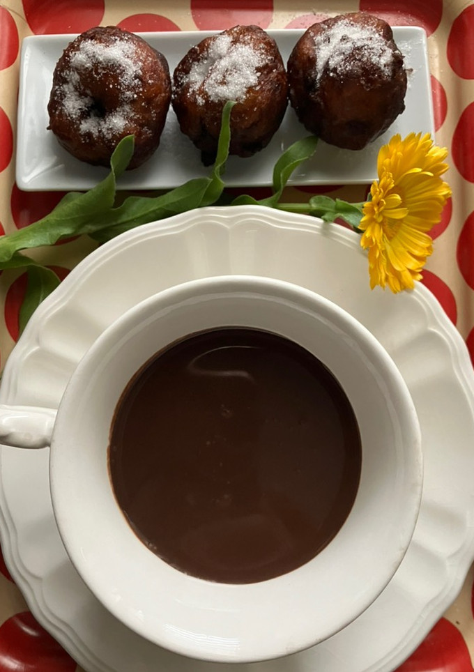 Una foto de Chocolate a la taza, merienda especial para mis nietos!