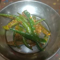 A picture of Green chilli Pickle.