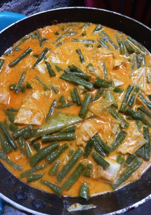 Foto resep Gulai kapau kacang panjang kubis