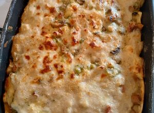 Foto di Lasagne bianche con verdure e funghi
