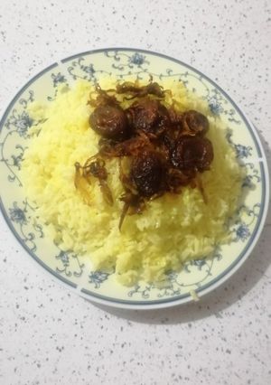 عکسی از دستور پلو با آلو بخارا