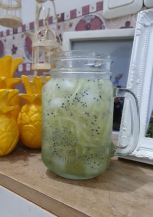 Foto resep Es Melon Nata Selasih