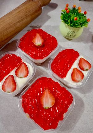 Foto resep Simple Strawberry cheesecake