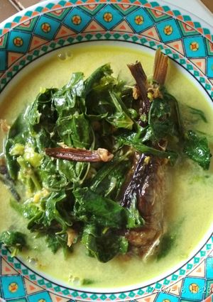 Foto resep Gulai hijau salai patin+pucuk ubi
