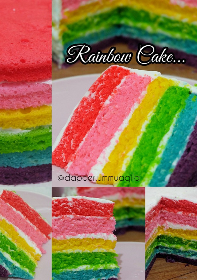 Foto resep Rainbow Cake kukus Ny. Liem, Lembuttt