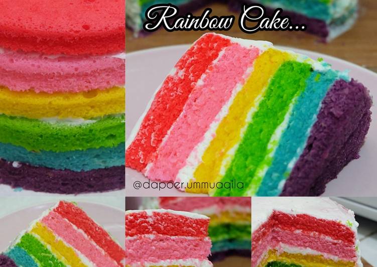 Rainbow Cake kukus Ny. Liem, Lembuttt