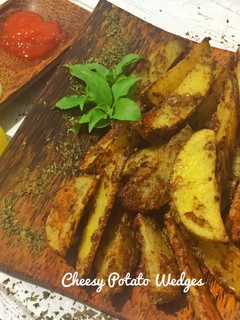 Foto resep Cheesy potato wedges