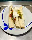 ¡mmm, burritas de pollo deshebrado deliciosas!