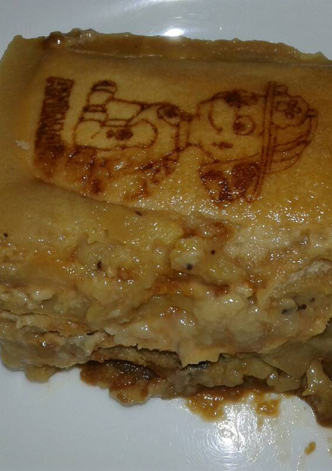 Una foto de Tarta rápida de galletas con caramelo