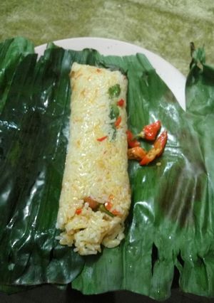 Foto resep Nasi bakar isi ayam suwir