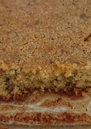 Une photo de Basboussa (sans lait ni gluten)