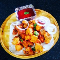 A picture of Soya chunk fritters.